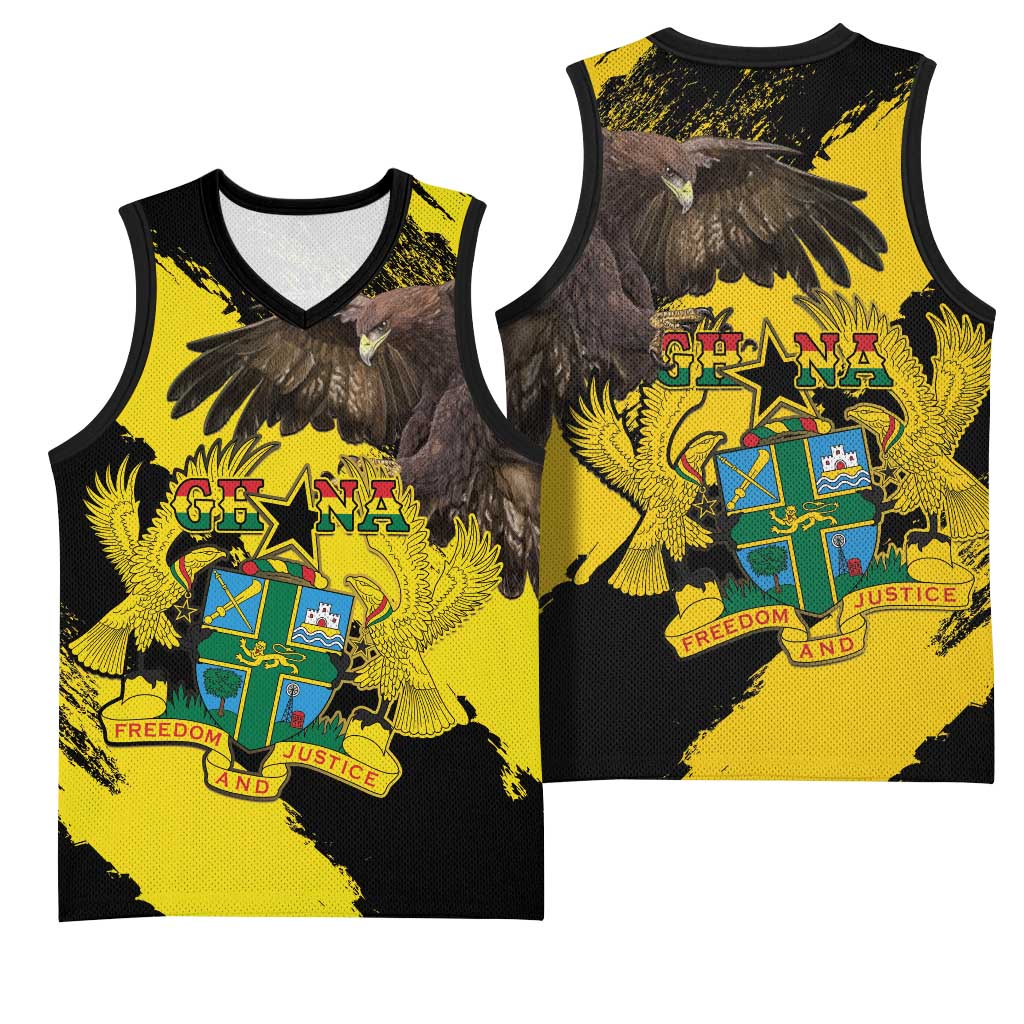Afro Ghana Basketball Jersey Eagle With Coat Of Arms LT15
