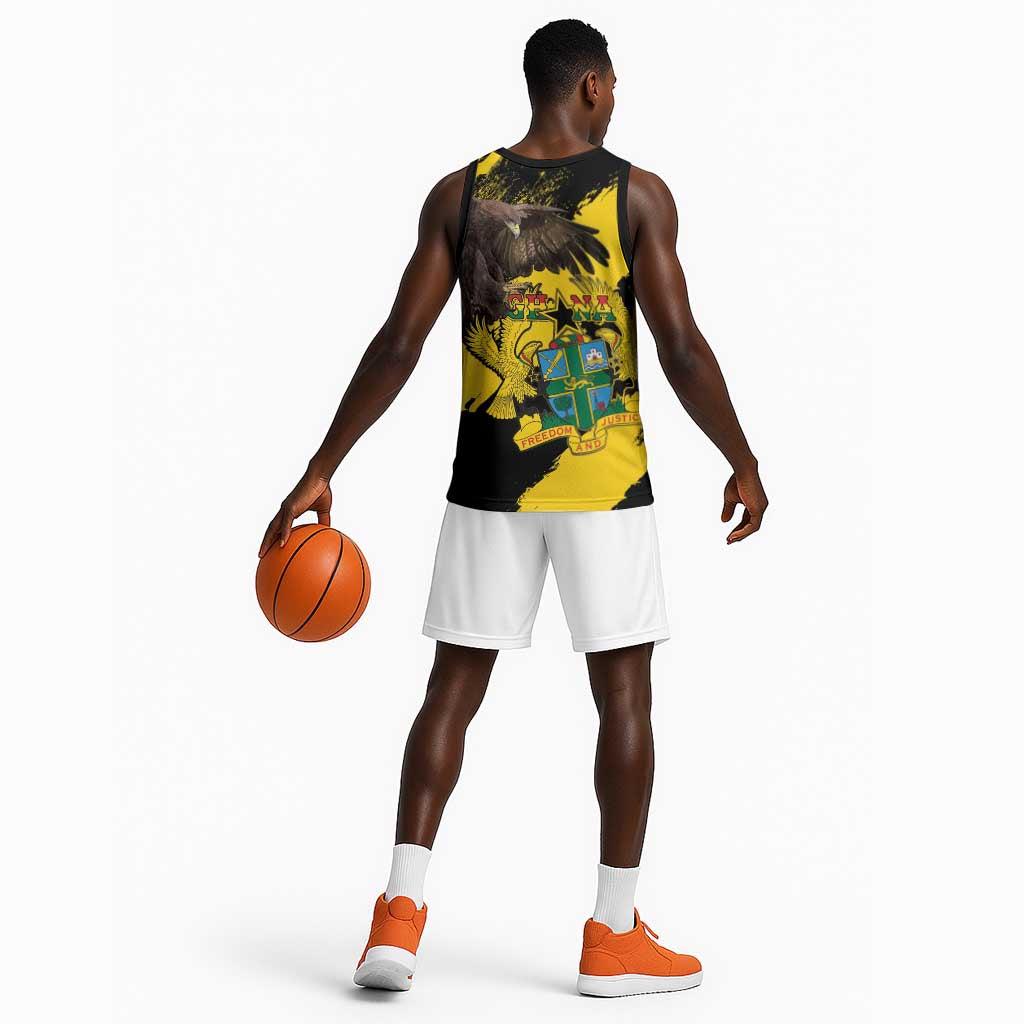 Afro Ghana Basketball Jersey Eagle With Coat Of Arms LT15
