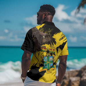 Afro Ghana Hawaiian Shirt Eagle With Coat Of Arms