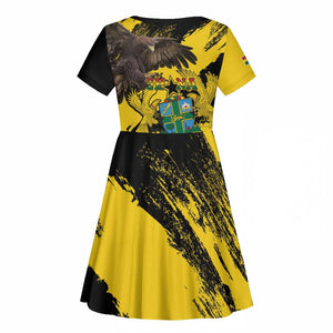 Afro Ghana Kid Short Sleeve Dress Eagle With Coat Of Arms