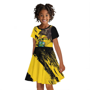 Afro Ghana Kid Short Sleeve Dress Eagle With Coat Of Arms