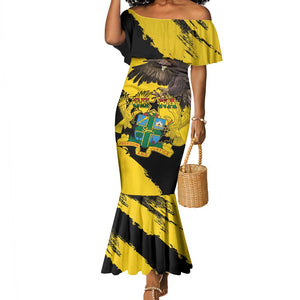 Afro Ghana Mermaid Dress Eagle With Coat Of Arms