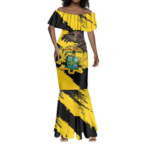 Afro Ghana Mermaid Dress Eagle With Coat Of Arms