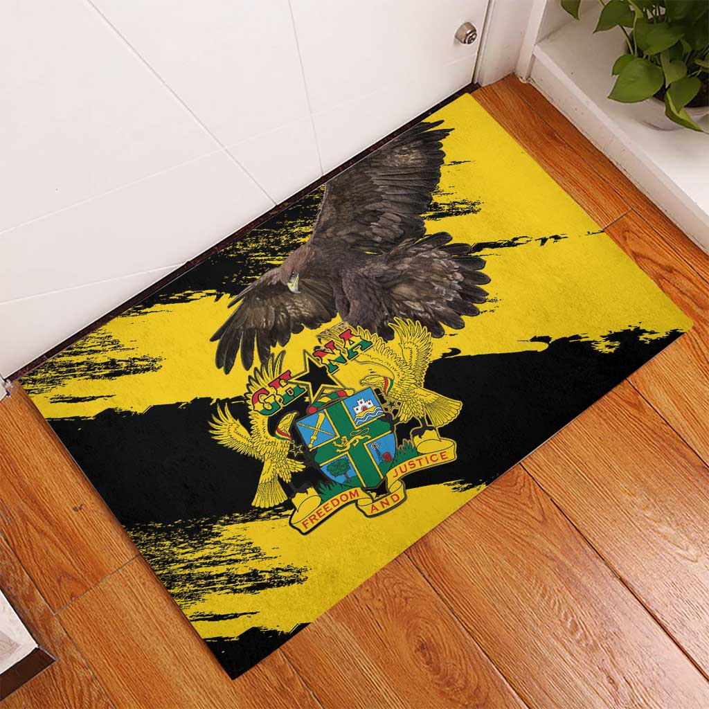 Afro Ghana Rubber Doormat Eagle With Coat Of Arms