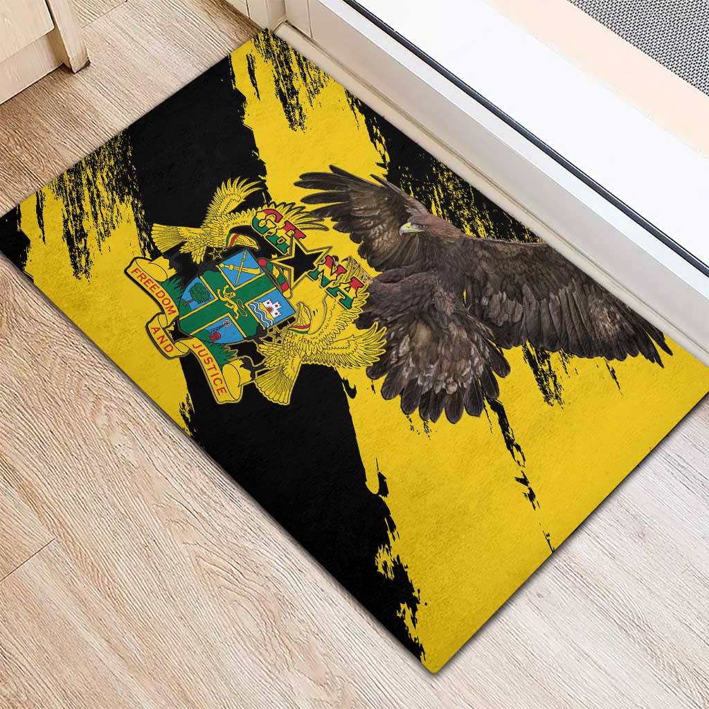 Afro Ghana Rubber Doormat Eagle With Coat Of Arms