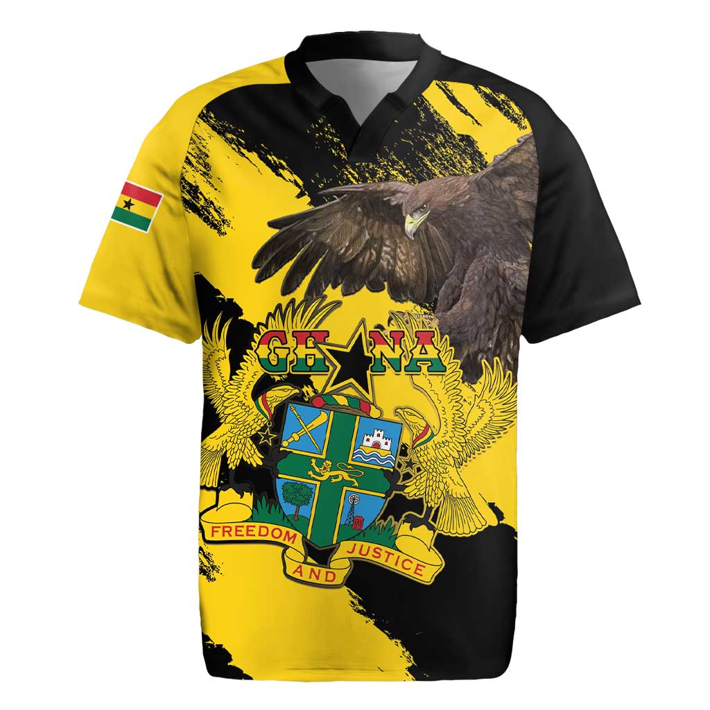 Afro Ghana Rugby Jersey Eagle With Coat Of Arms