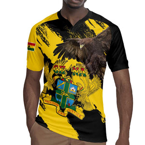 Afro Ghana Rugby Jersey Eagle With Coat Of Arms