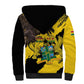 Afro Ghana Sherpa Hoodie Eagle With Coat Of Arms