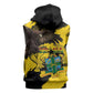 Afro Ghana Sleeveless Hoodie Eagle With Coat Of Arms - African Pride