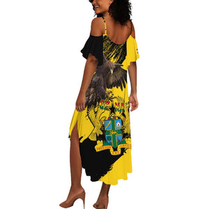 Afro Ghana Summer Maxi Dress Eagle With Coat Of Arms