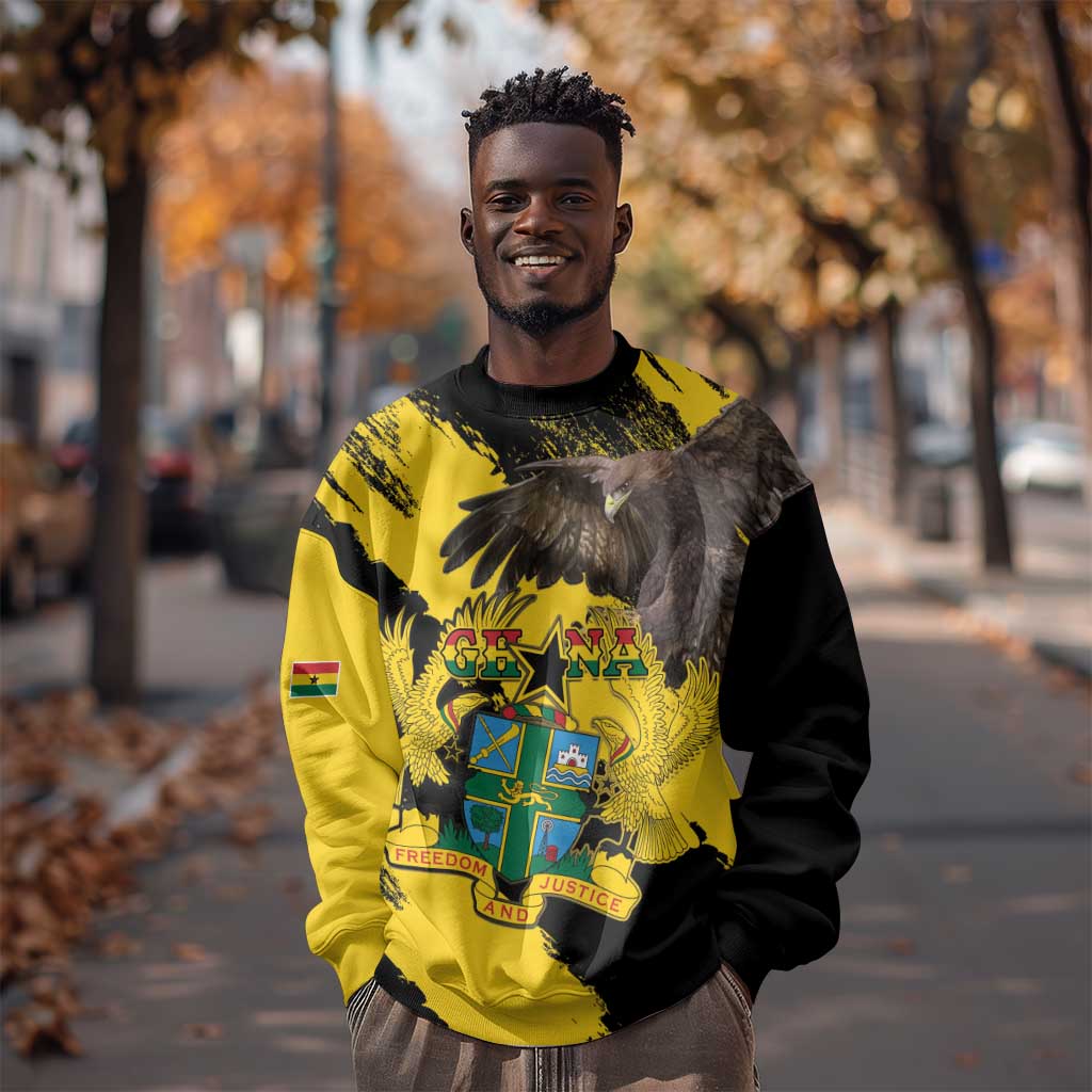 Afro Ghana Sweatshirt Eagle With Coat Of Arms