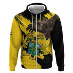 Afro Ghana Zip Hoodie Eagle With Coat Of Arms