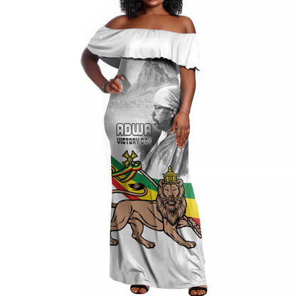 African Victory Menelik II Off Shoulder Maxi Dress Battle Of Adwa