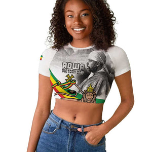 African Victory Menelik II Raglan Cropped T shirt Battle Of Adwa