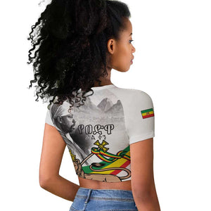 African Victory Menelik II Raglan Cropped T shirt Battle Of Adwa