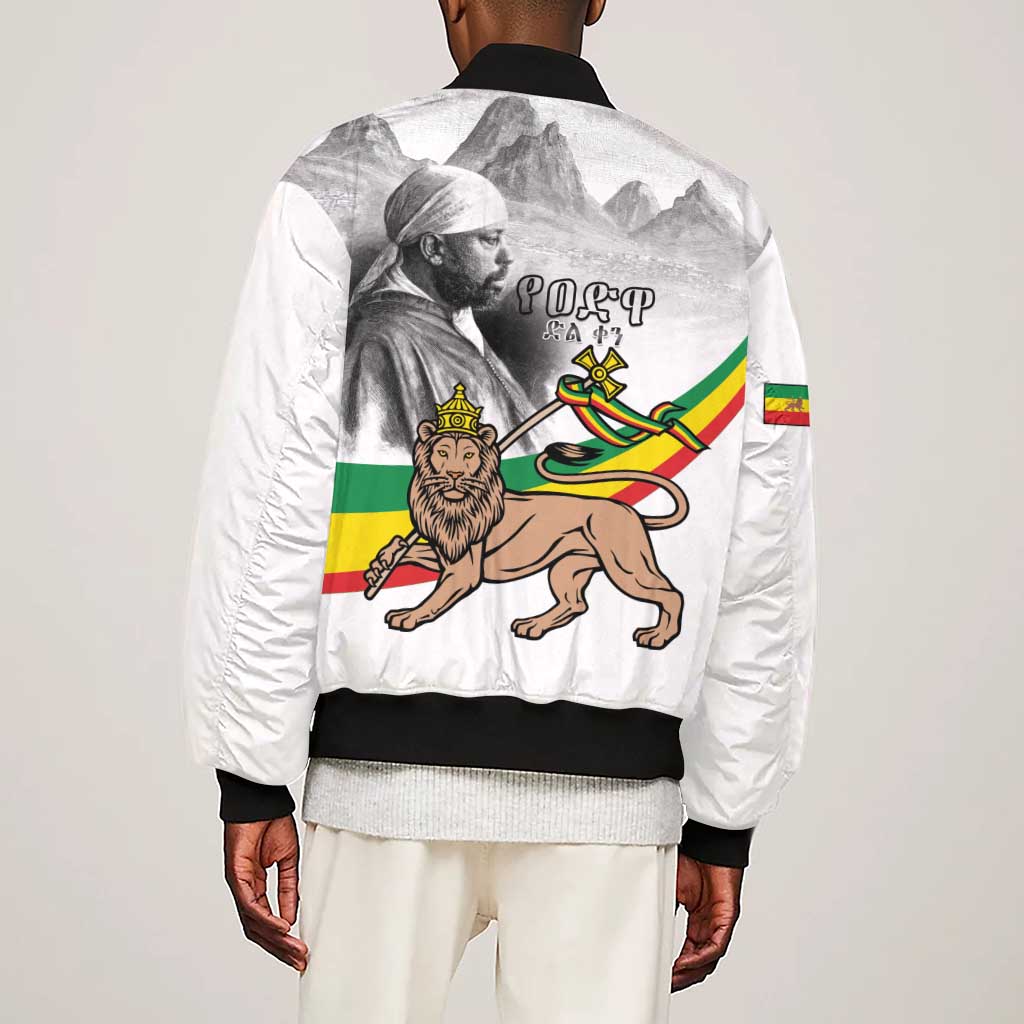 African Victory Menelik II Sleeve Zip Bomber Jacket Battle Of Adwa