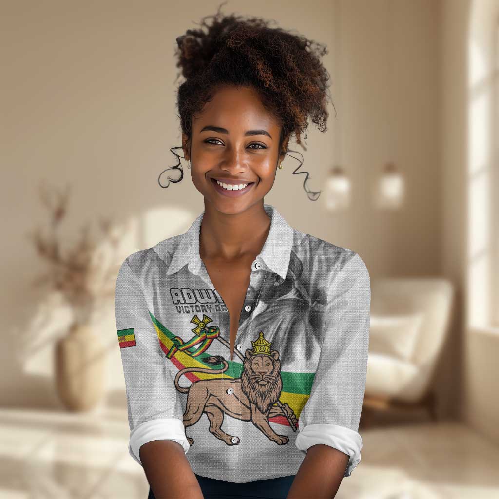 African Victory Menelik II Women Casual Shirt Battle Of Adwa