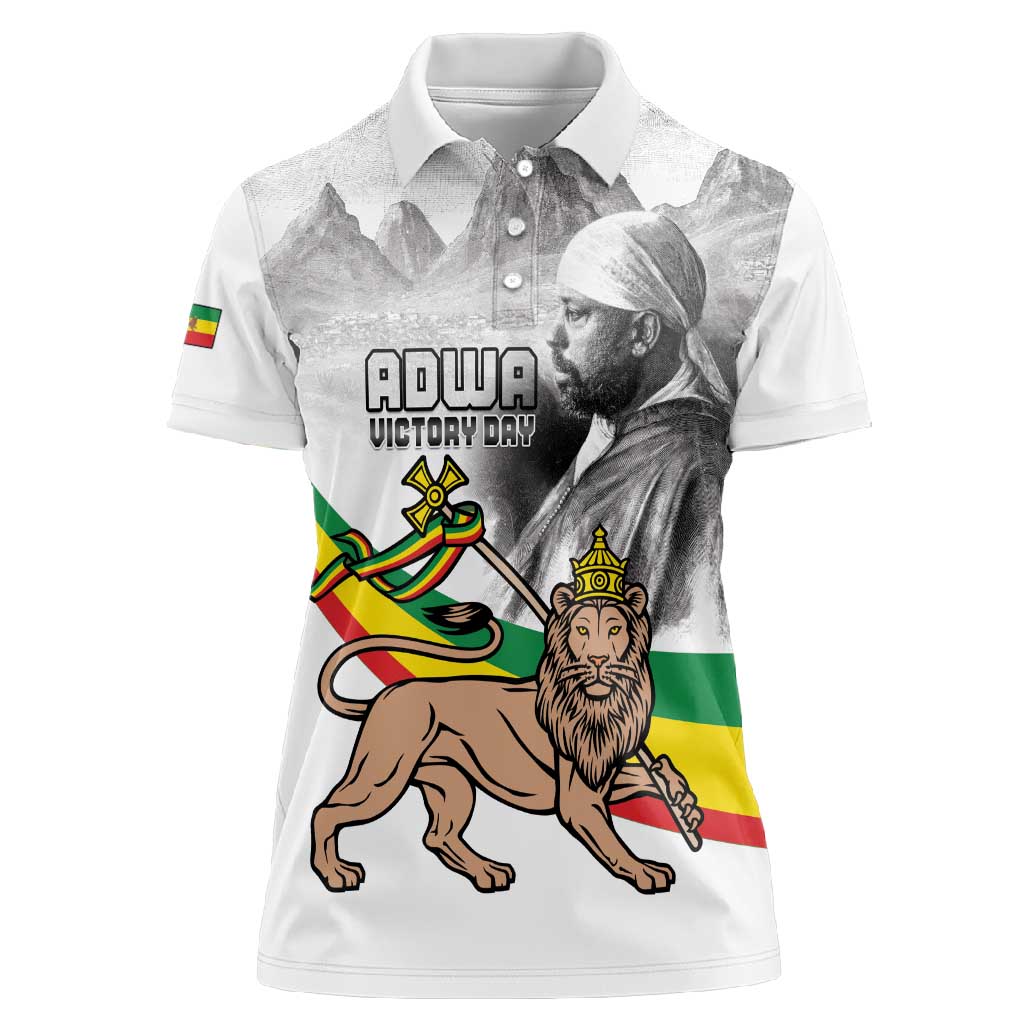 African Victory Menelik II Women Polo Shirt Battle Of Adwa