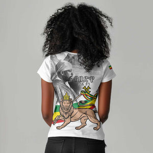 African Victory Menelik II Women V-Neck T-Shirt Battle Of Adwa