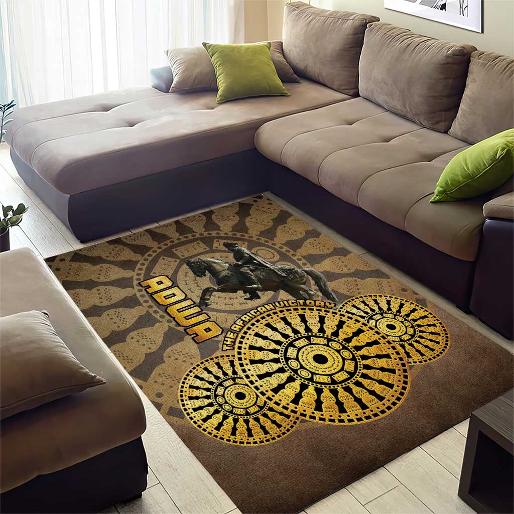 Adwa Victory Day Area Rug Adwa Battle Shield - Vintage Style