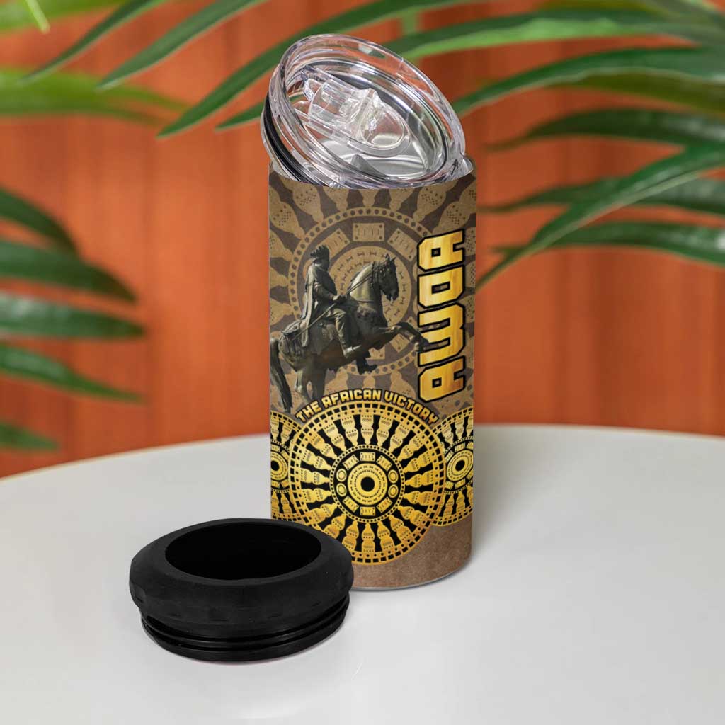 Adwa Victory Day 4 in 1 Can Cooler Tumbler Adwa Battle Shield - Vintage Style