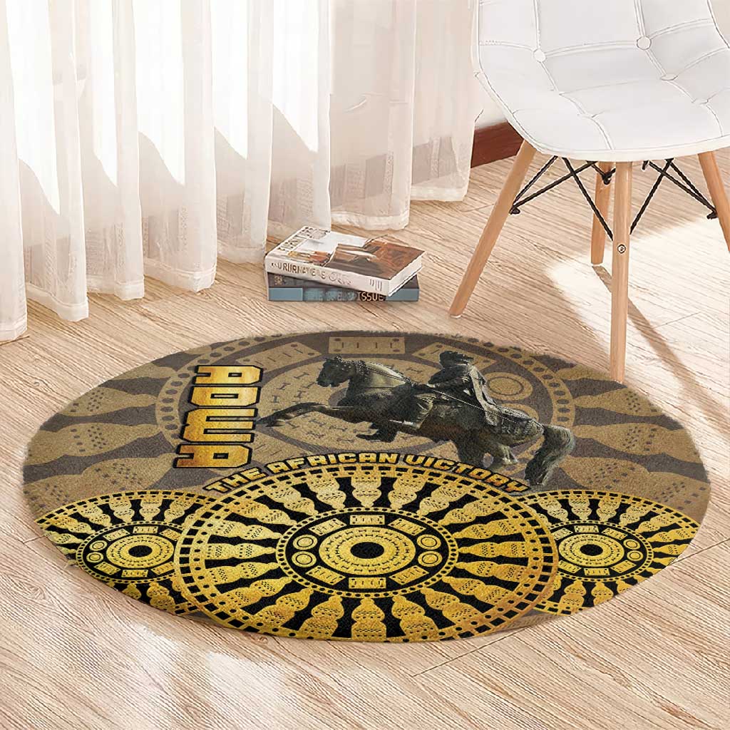 Adwa Victory Day Round Carpet Adwa Battle Shield - Vintage Style