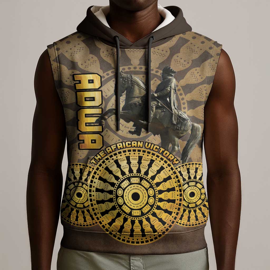 Adwa Victory Day Sleeveless Hoodie Adwa Battle Shield - Vintage Style - African Pride
