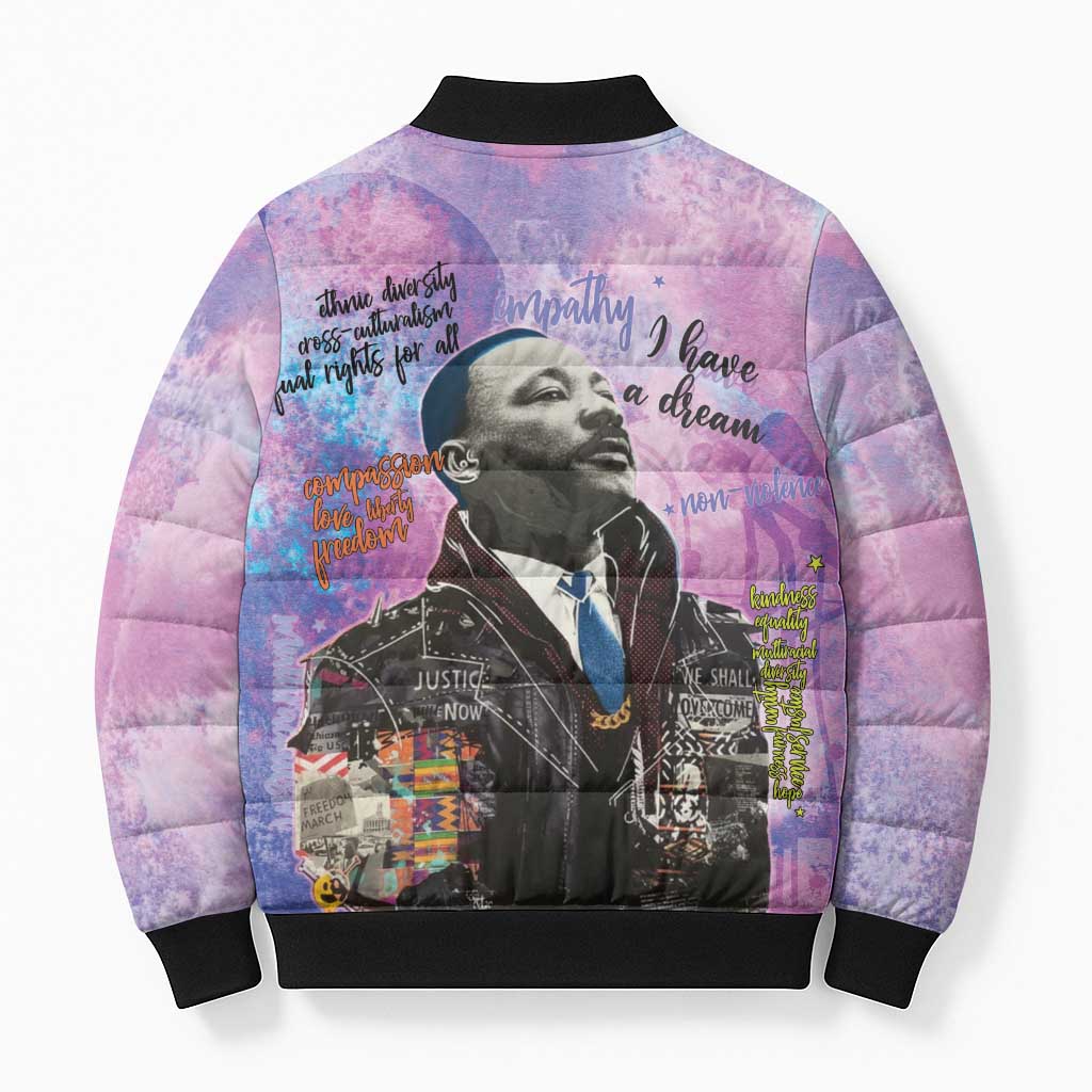 Martin Luther King Jr Bomber Puffer Jacket I Have a Dream Graffiti Style - African Pride