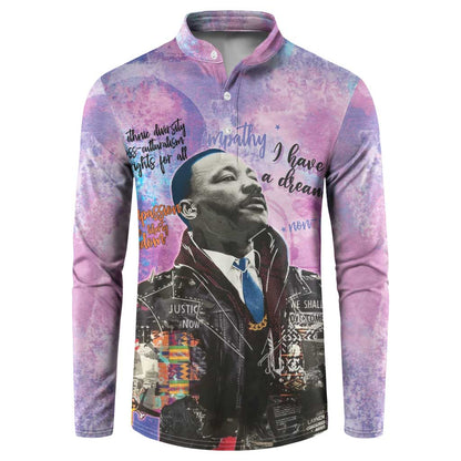 Martin Luther King Jr Button Sweatshirt I Have a Dream Graffiti Style