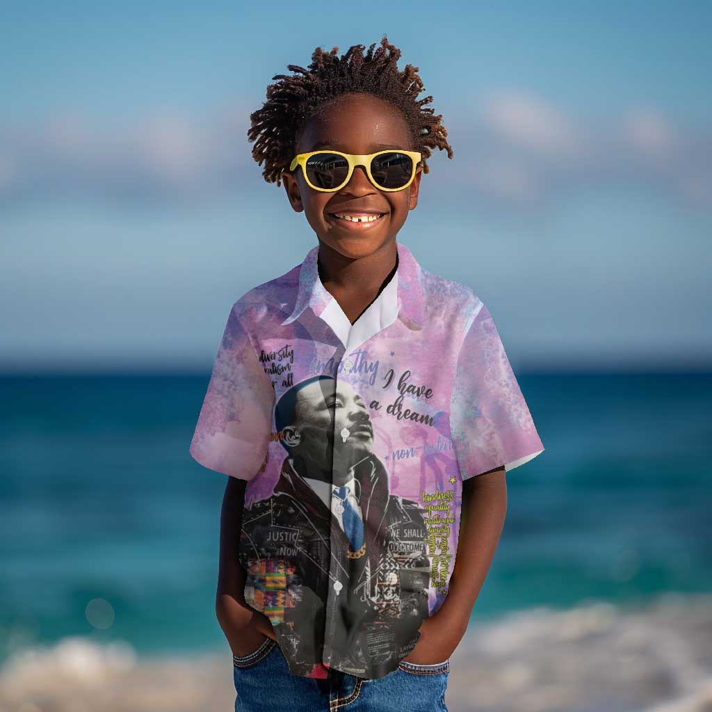 Martin Luther King Jr Kid Hawaiian Shirt I Have a Dream Graffiti Style - African Pride