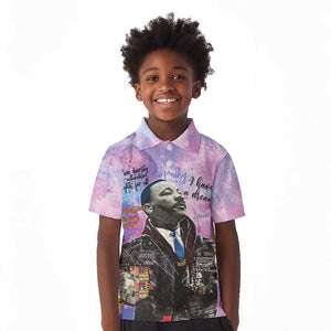 Martin Luther King Jr Kid Polo Shirt I Have a Dream Graffiti Style - African Pride
