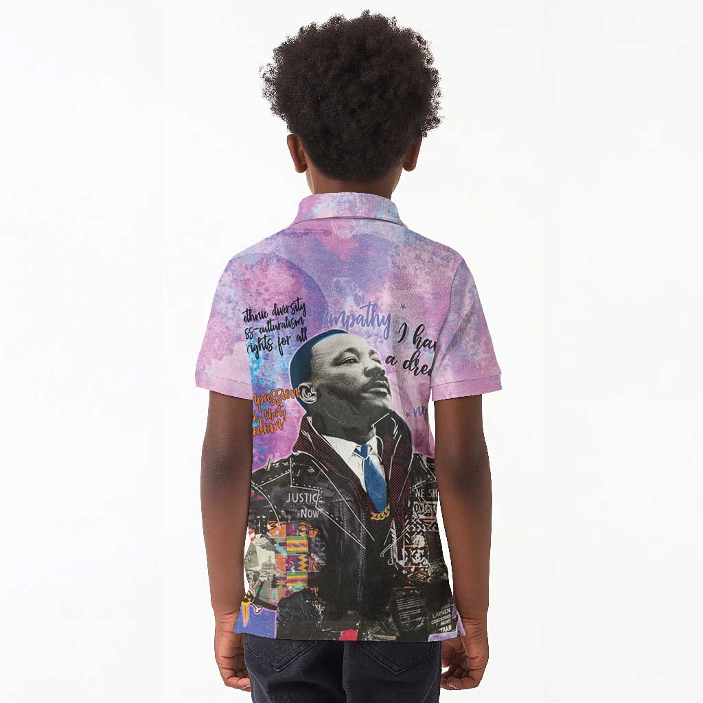 Martin Luther King Jr Kid Polo Shirt I Have a Dream Graffiti Style - African Pride