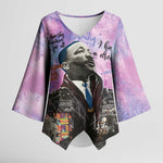 Martin Luther King Jr Kimono Sleeve Blouse I Have a Dream Graffiti Style - African Pride