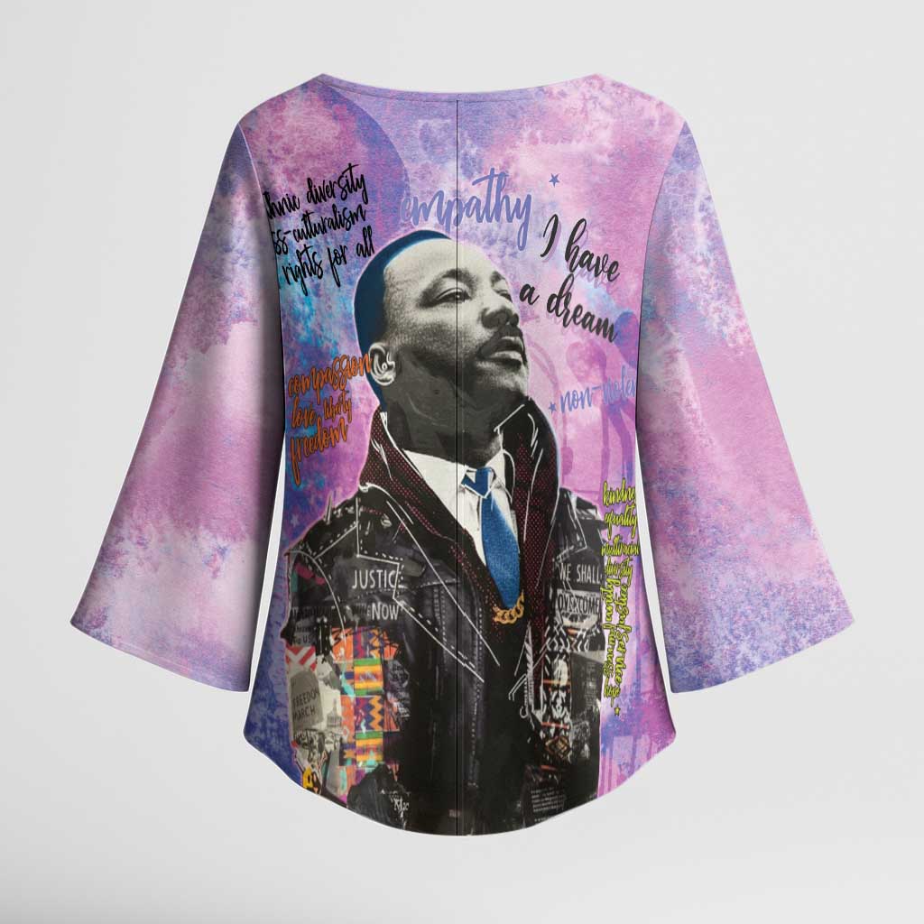 Martin Luther King Jr Kimono Sleeve Blouse I Have a Dream Graffiti Style - African Pride