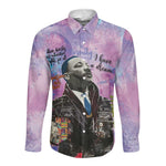 Martin Luther King Jr Long Sleeve Button Shirt I Have a Dream Graffiti Style - African Pride