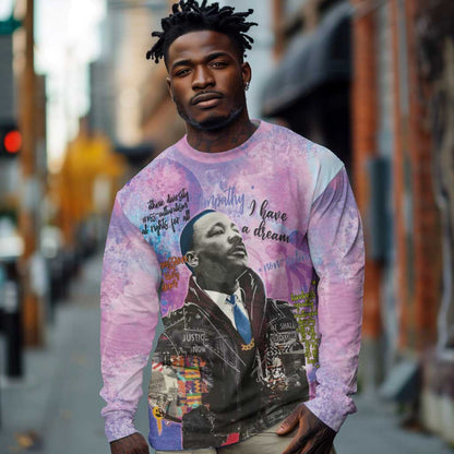 Martin Luther King Jr Long Sleeve Shirt I Have a Dream Graffiti Style - African Pride