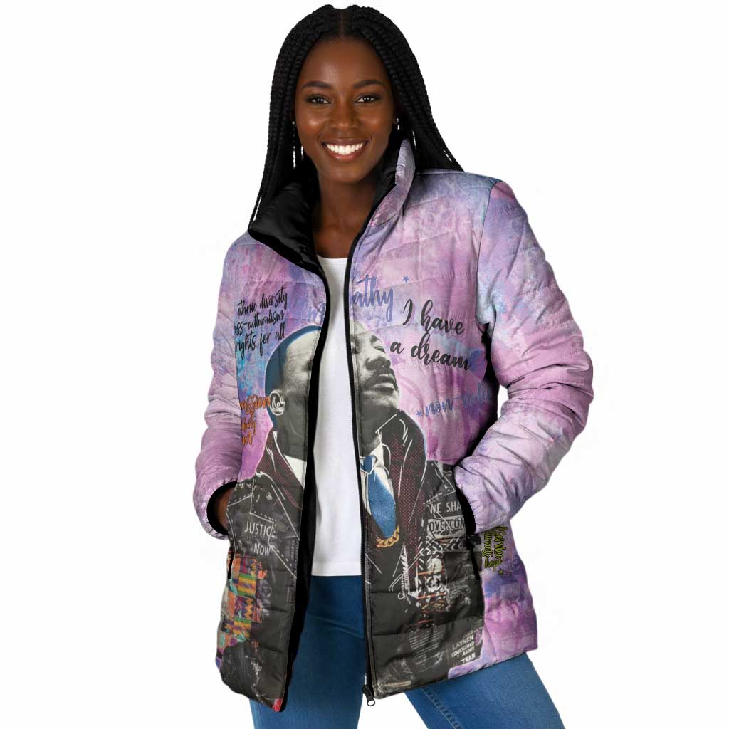 Martin Luther King Jr Padded Jacket I Have a Dream Graffiti Style - African Pride