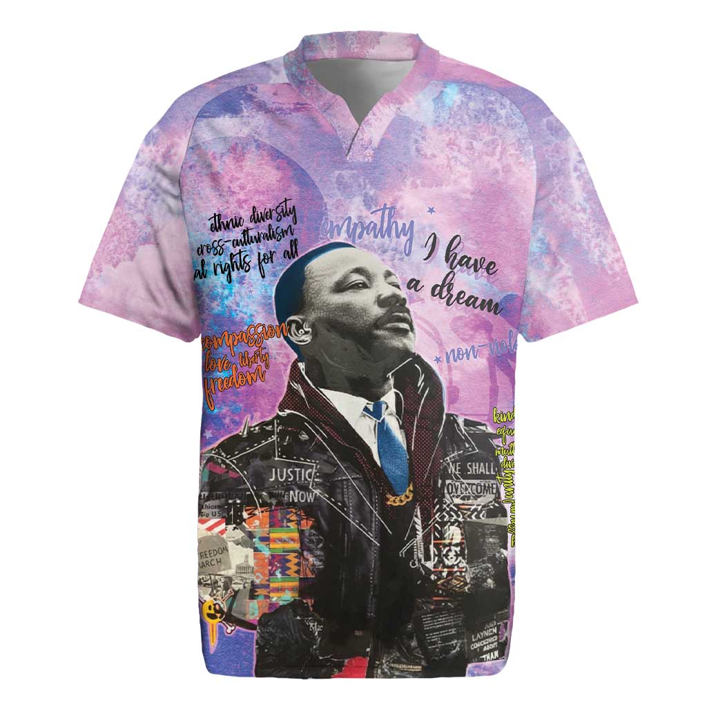 Martin Luther King Jr Rugby Jersey I Have a Dream Graffiti Style - African Pride