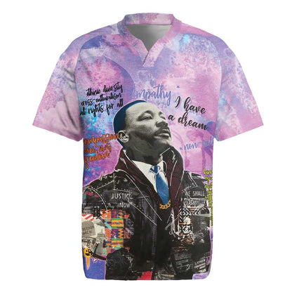 Martin Luther King Jr Rugby Jersey I Have a Dream Graffiti Style - African Pride