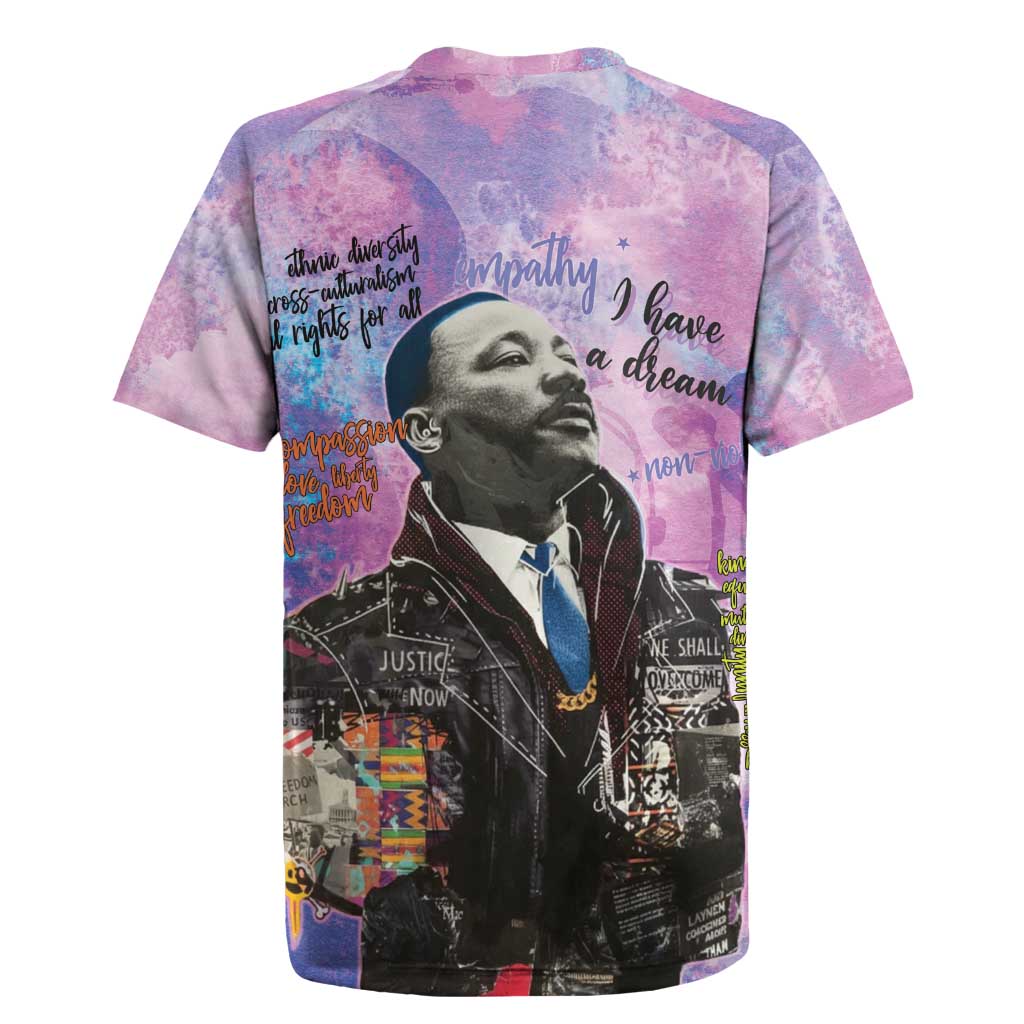 Martin Luther King Jr Rugby Jersey I Have a Dream Graffiti Style - African Pride