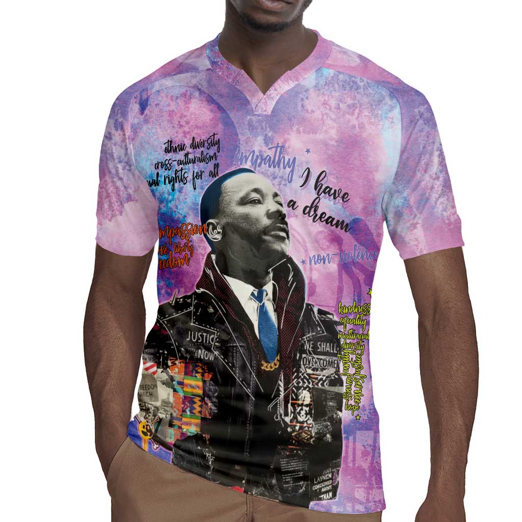 Martin Luther King Jr Rugby Jersey I Have a Dream Graffiti Style - African Pride