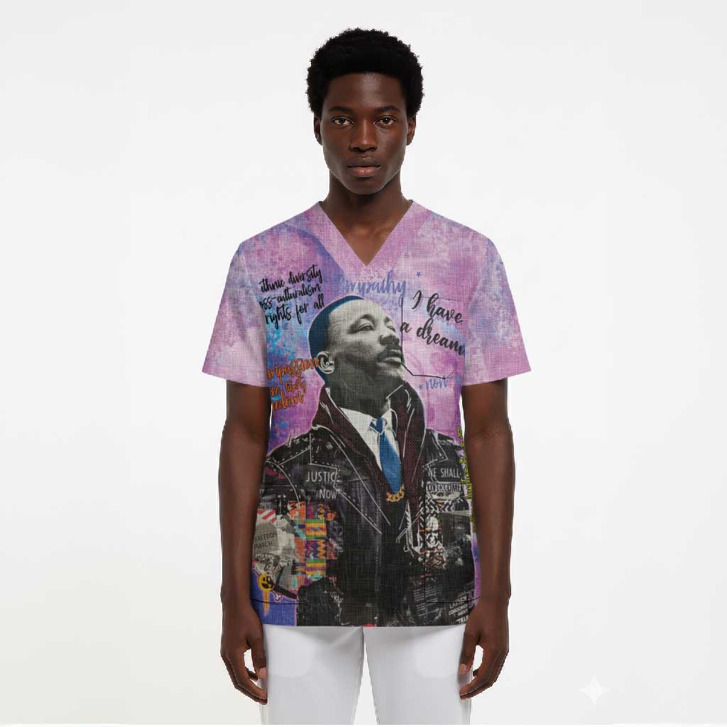 Martin Luther King Jr Scrub Top I Have a Dream Graffiti Style - African Pride