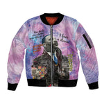 Martin Luther King Jr Sleeve Zip Bomber Jacket I Have a Dream Graffiti Style - African Pride