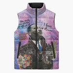 Martin Luther King Jr Sleeveless Puffer Jacket I Have a Dream Graffiti Style - African Pride