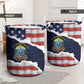 54th Massachusetts Infantry Regiment Laundry Basket American Flag Heritage - African Pride