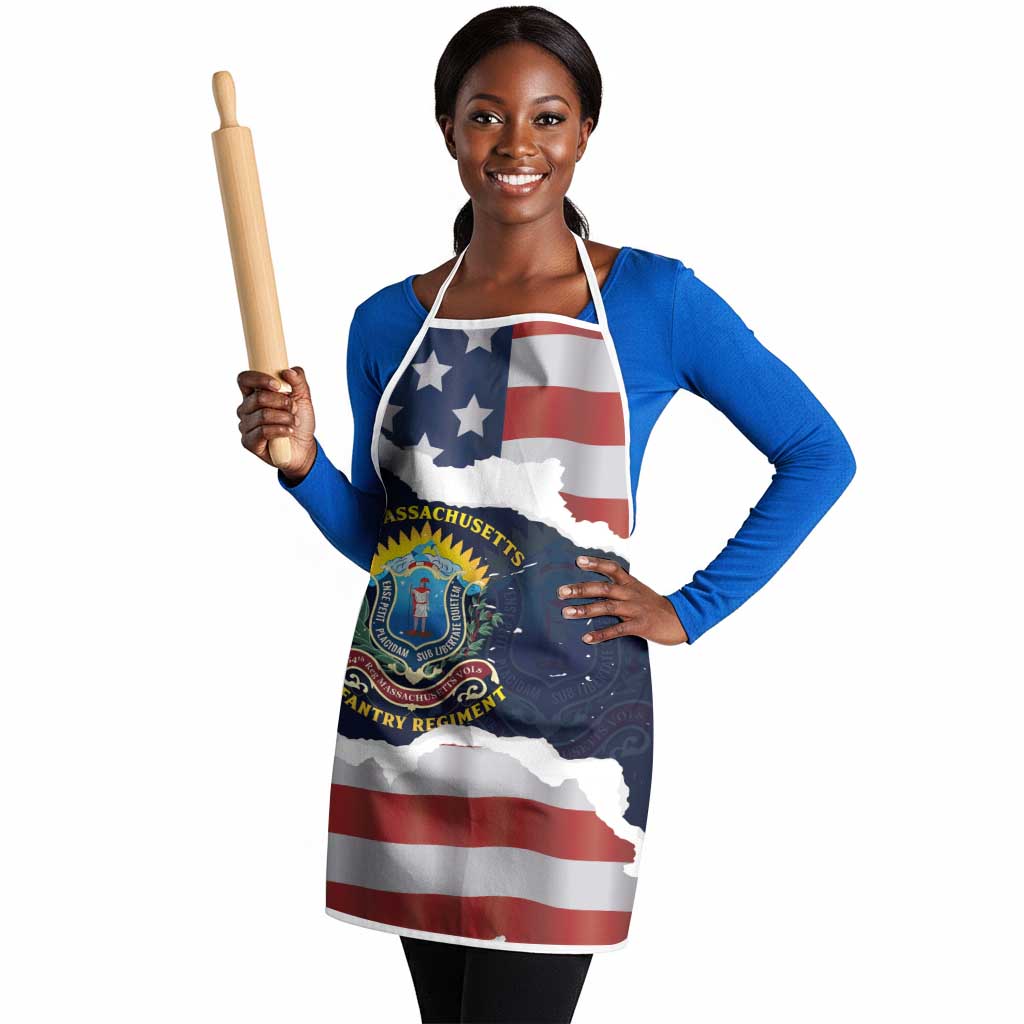 54th Massachusetts Infantry Regiment Apron American Flag Heritage - African Pride