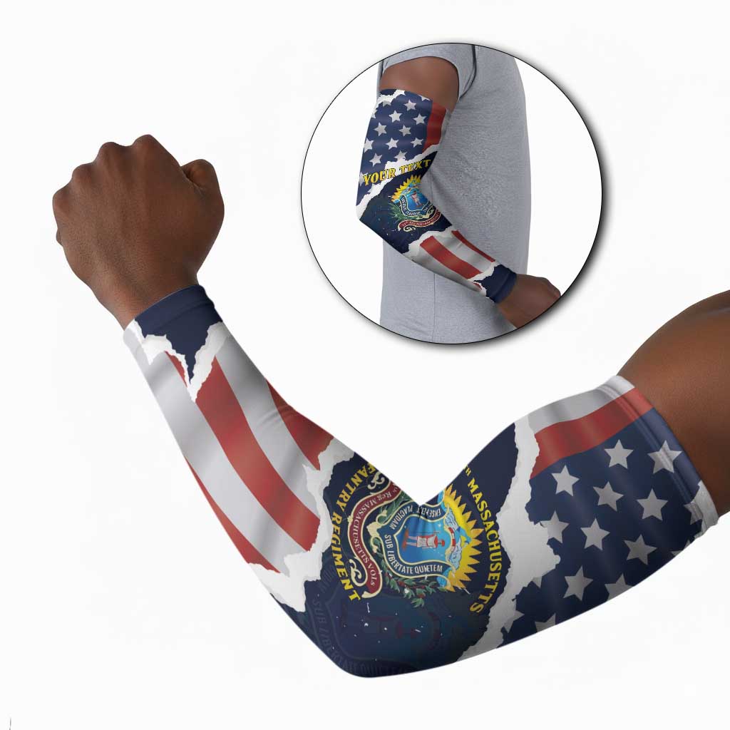 Personalized 54th Massachusetts Infantry Regiment Arm Sleeves American Flag Heritage - African Pride