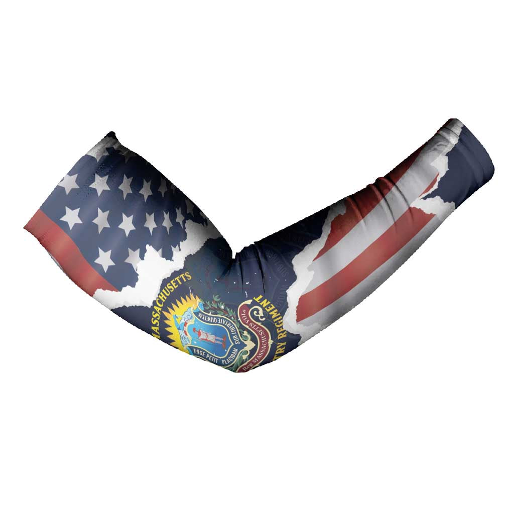 Personalized 54th Massachusetts Infantry Regiment Arm Sleeves American Flag Heritage - African Pride