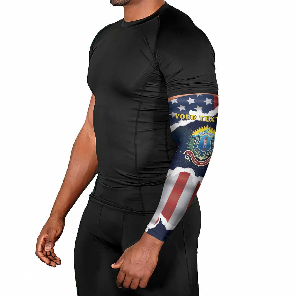 Personalized 54th Massachusetts Infantry Regiment Arm Sleeves American Flag Heritage - African Pride