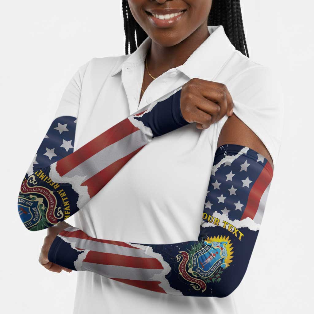 Personalized 54th Massachusetts Infantry Regiment Arm Sleeves American Flag Heritage - African Pride